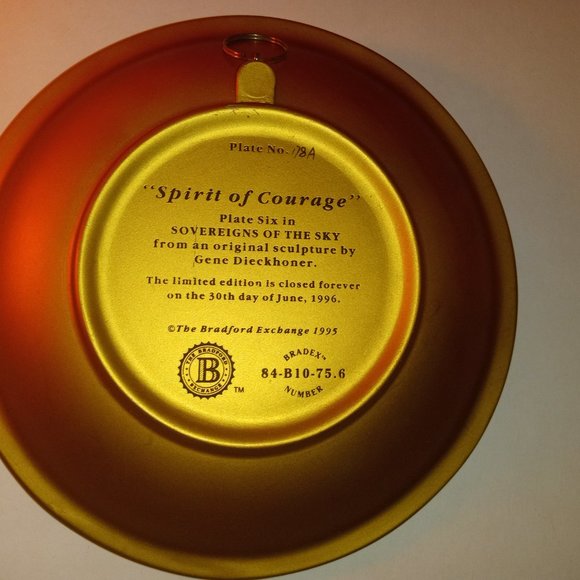 BRADFORD EXCHANGE "SPIRIT OF COURAGE" TO DECORATE YOUR LOVED ONE'S COURAGE DECOR - Picture 3 of 10